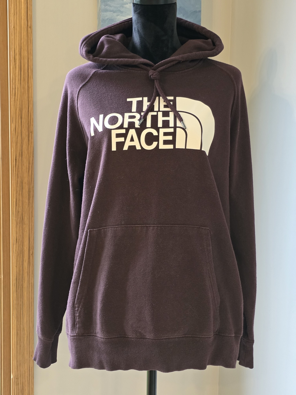 The North Face Half Dome Pullover Hoodie In Maroon/Dark Plum-Women's Size Large